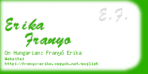 erika franyo business card